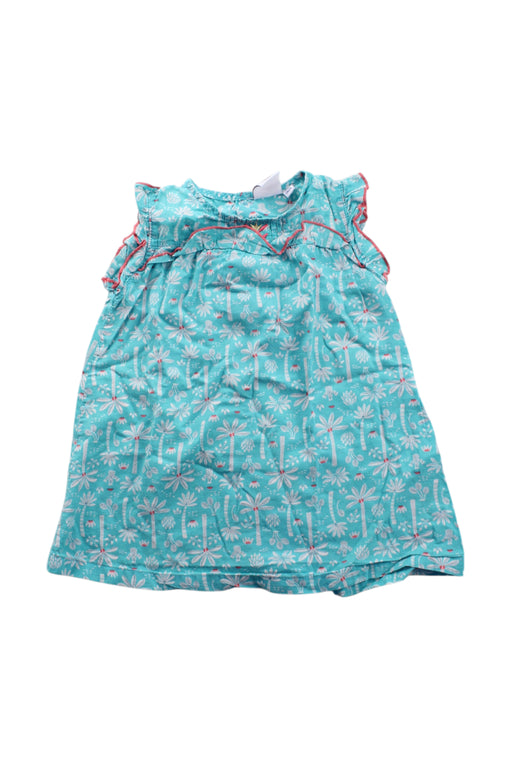 A Teal Sleeveless Dresses from La Compagnie des Petits in size 6-12M for girl. (Front View)