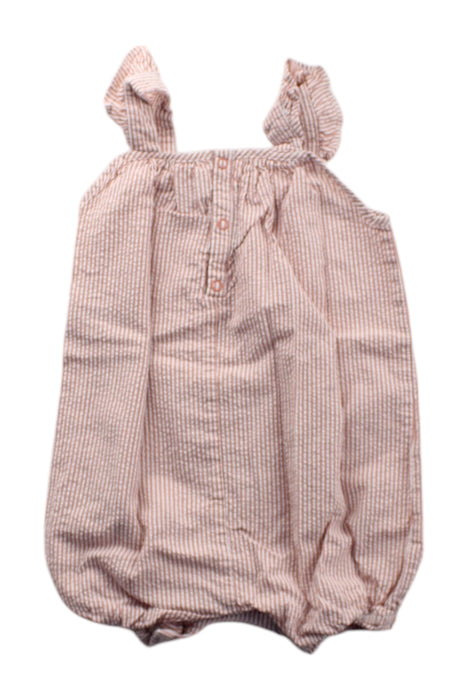 A Pink Sleeveless Rompers from Petit Bateau in size 3-6M for neutral. (Back View)