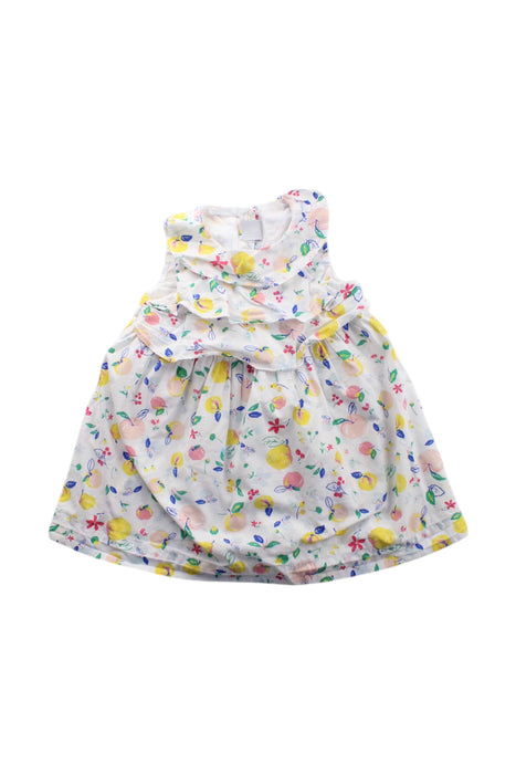 A Multicolour Sleeveless Dresses from Petit Bateau in size 12-18M for girl. (Front View)
