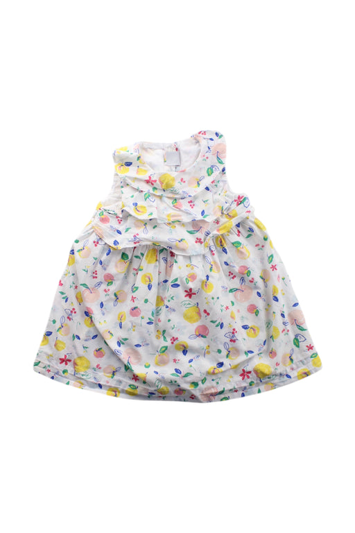 A Multicolour Sleeveless Dresses from Petit Bateau in size 12-18M for girl. (Front View)