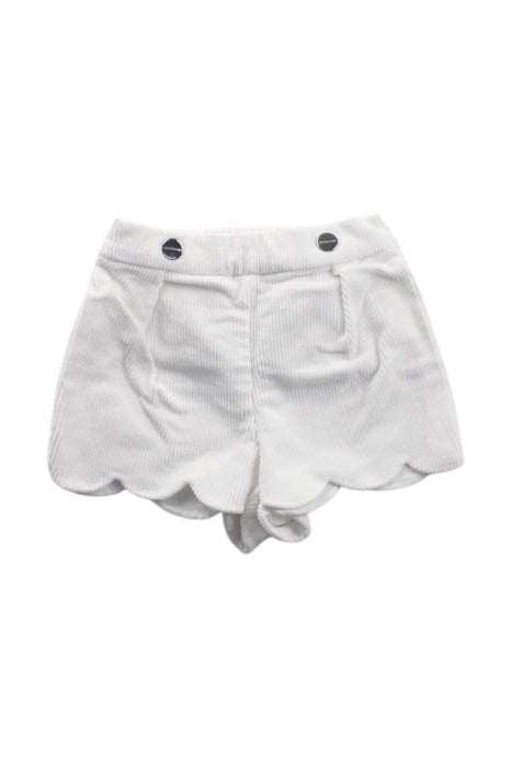 A White Shorts from Jacadi in size 6-12M for girl. (Front View)