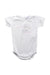 A White Short Sleeve Bodysuits from Agnes b. in size 6-12M for neutral. (Front View)