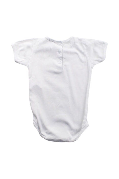 A White Short Sleeve Bodysuits from Agnes b. in size 6-12M for neutral. (Back View)