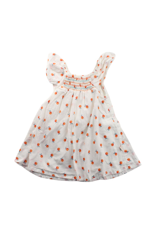 A White Sleeveless Dresses from Catimini in size 3-6M for girl. (Front View)