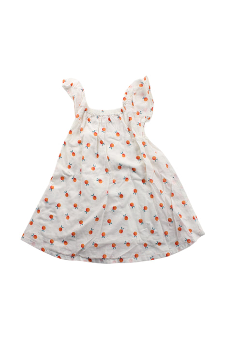 A White Sleeveless Dresses from Catimini in size 3-6M for girl. (Back View)
