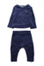 A Navy Pants Sets from Hunter + Boo in size 6-12M for neutral. (Front View)
