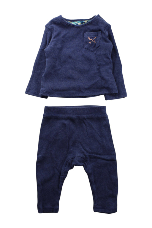 A Navy Pants Sets from Hunter + Boo in size 6-12M for neutral. (Front View)