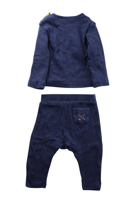 A Navy Pants Sets from Hunter + Boo in size 6-12M for neutral. (Back View)