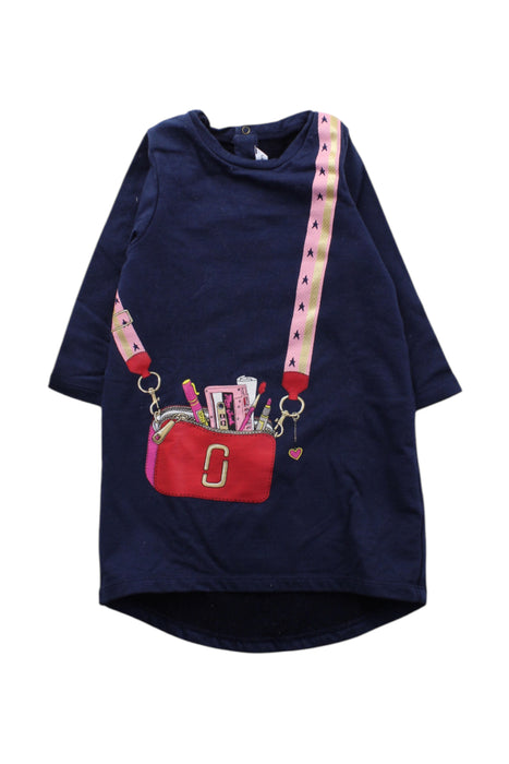 A Navy Long Sleeve Dresses from Little Marc Jacobs in size 6-12M for girl. (Front View)