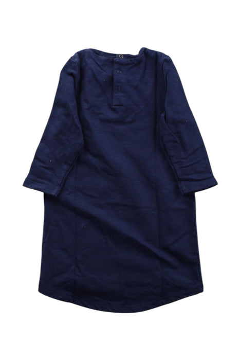 A Navy Long Sleeve Dresses from Little Marc Jacobs in size 6-12M for girl. (Back View)