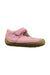 A Pink Booties from Clarks in size 6-12M for girl. (Front View)