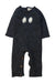 A Grey Long Sleeve Rompers from Oeuf in size 6-12M for neutral. (Front View)