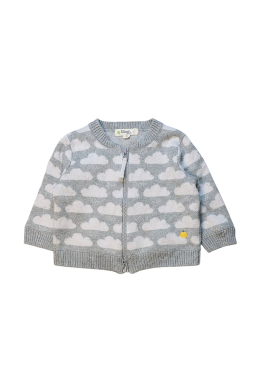 A Grey Cardigans from The Bonnie Mob in size 6-12M for neutral. (Front View)