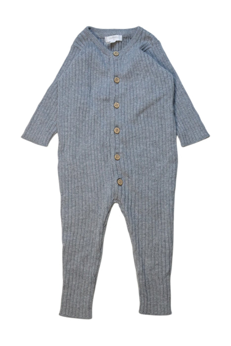 A Grey Long Overalls from Purebaby in size 6-12M for neutral. (Front View)