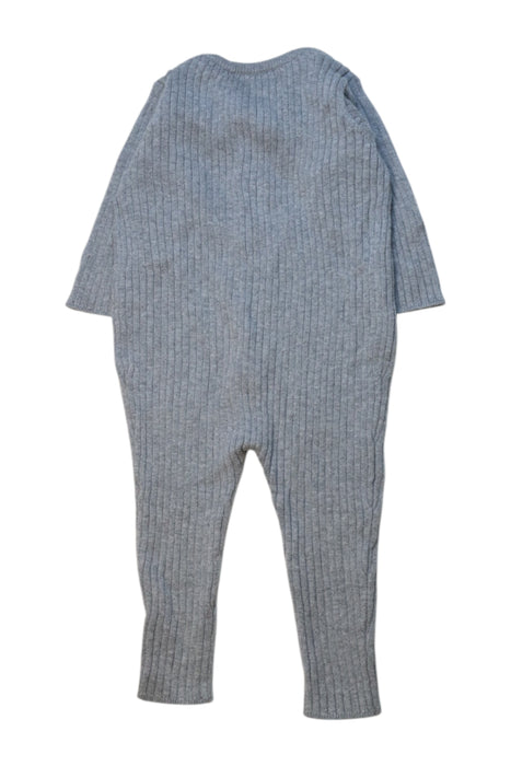 A Grey Long Overalls from Purebaby in size 6-12M for neutral. (Back View)
