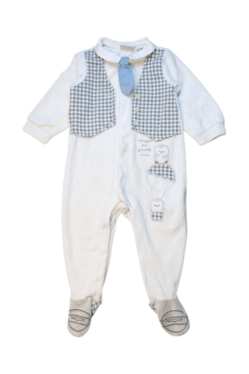 A White Long Sleeve Rompers from Chicco in size 6-12M for boy. (Front View)