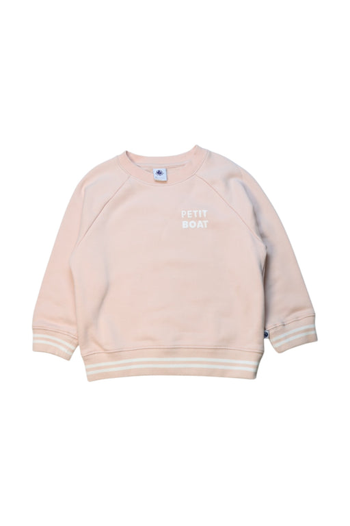 A Peach Sweatshirts from Petit Bateau in size 4T for neutral. (Front View)