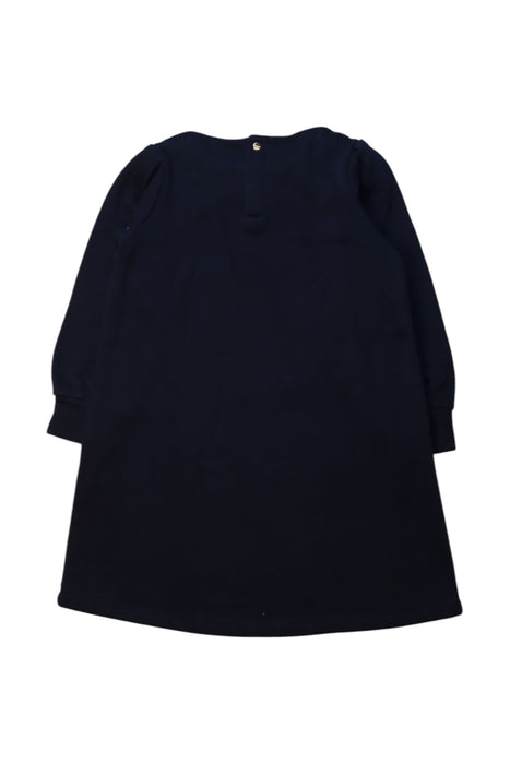A Navy Long Sleeve Dresses from Jacadi in size 5T for girl. (Back View)