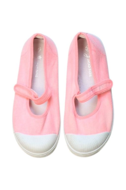A Pink Flats from Jacadi in size 6T for girl. (Front View)