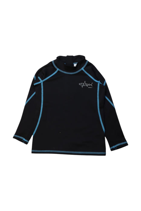 A Black Rash Guards from Aquasport in size 6-12M for neutral. (Front View)