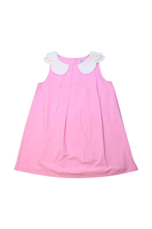 A Pink Sleeveless Dresses from Jacadi in size 5T for girl. (Front View)