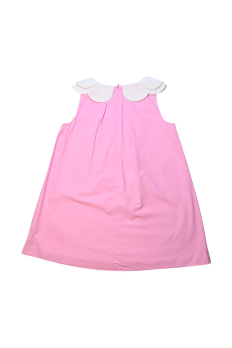 A Pink Sleeveless Dresses from Jacadi in size 5T for girl. (Back View)