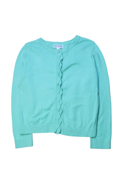 A Green Cardigans from Jacadi in size 6T for girl. (Front View)