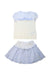 A Blue Skirt Sets from Nicholas & Bears in size 6T for girl. (Front View)