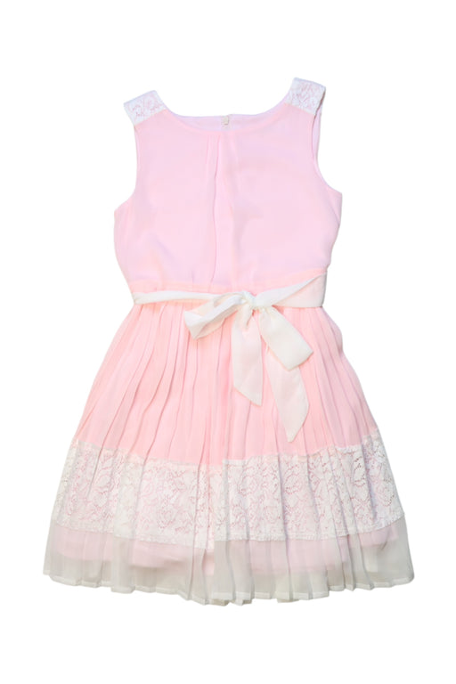 A Pink Sleeveless Dresses from Origami in size 5T for girl. (Front View)