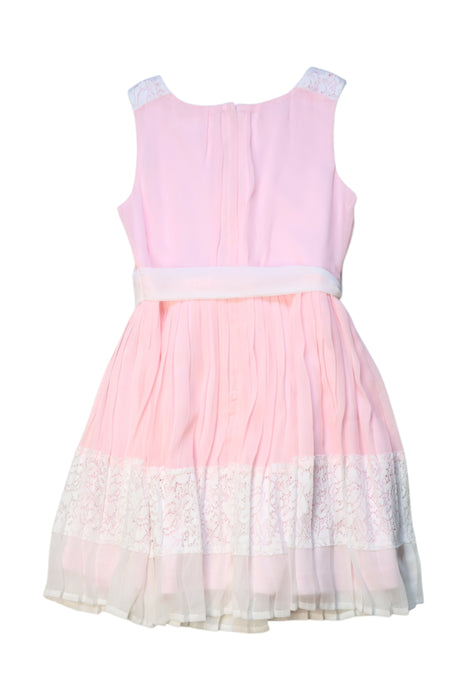 A Pink Sleeveless Dresses from Origami in size 5T for girl. (Back View)