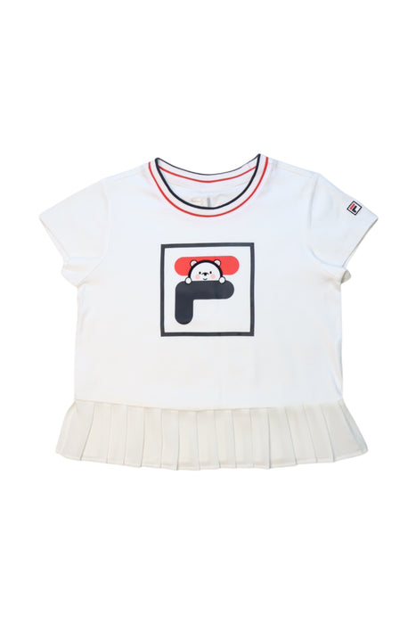 A White Short Sleeve Tops from Fila in size 4T for girl. (Front View)