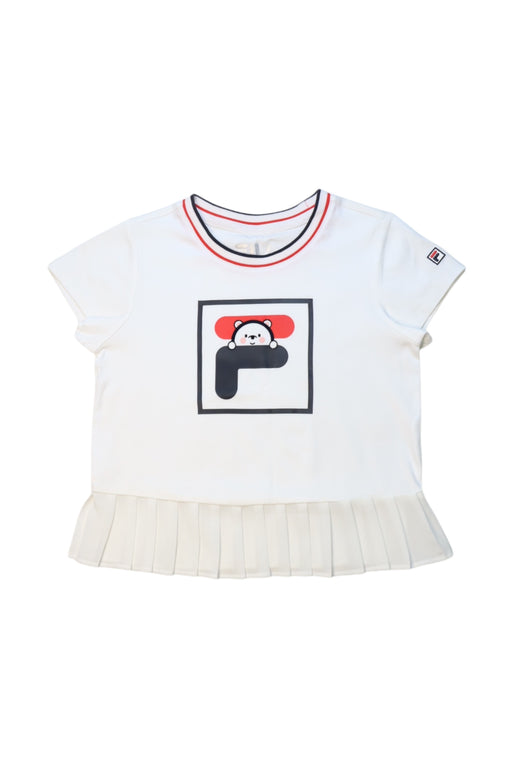 A White Short Sleeve Tops from Fila in size 4T for girl. (Front View)