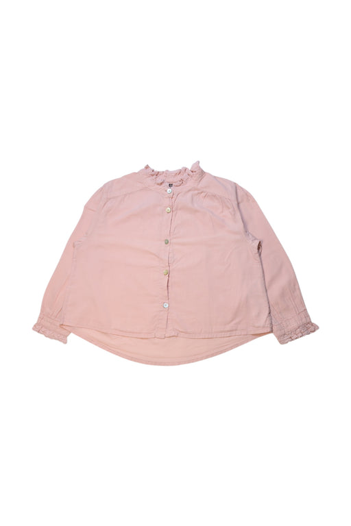 A Pink Long Sleeve Shirts from Bonton in size 4T for girl. (Front View)