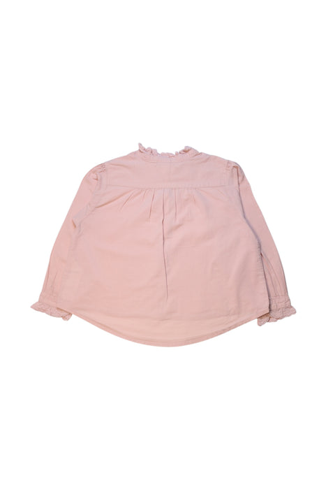 A Pink Long Sleeve Shirts from Bonton in size 4T for girl. (Back View)