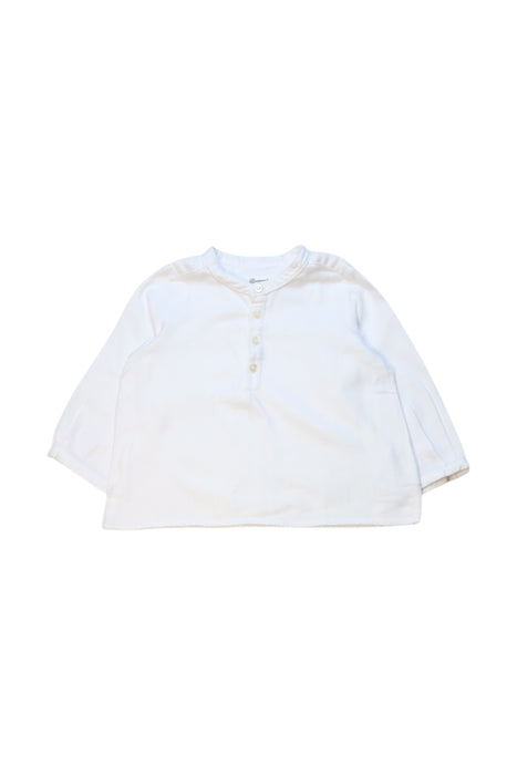 A White Long Sleeve Shirts from Bonpoint in size 6-12M for neutral. (Front View)