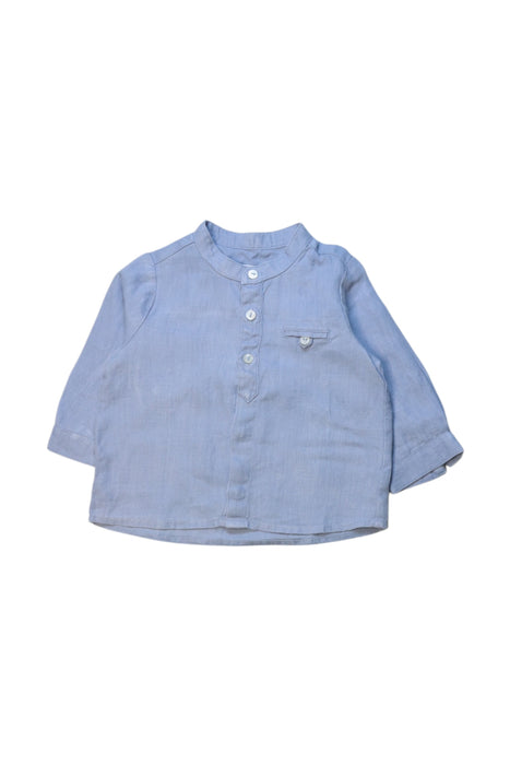 A Blue Long Sleeve Shirts from Tartine et Chocolat in size 6-12M for neutral. (Front View)