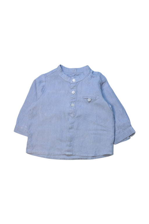 A Blue Long Sleeve Shirts from Tartine et Chocolat in size 6-12M for neutral. (Front View)