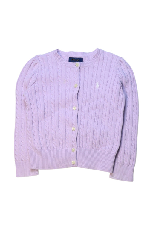 A Purple Cardigans from Polo Ralph Lauren in size 4T for girl. (Front View)