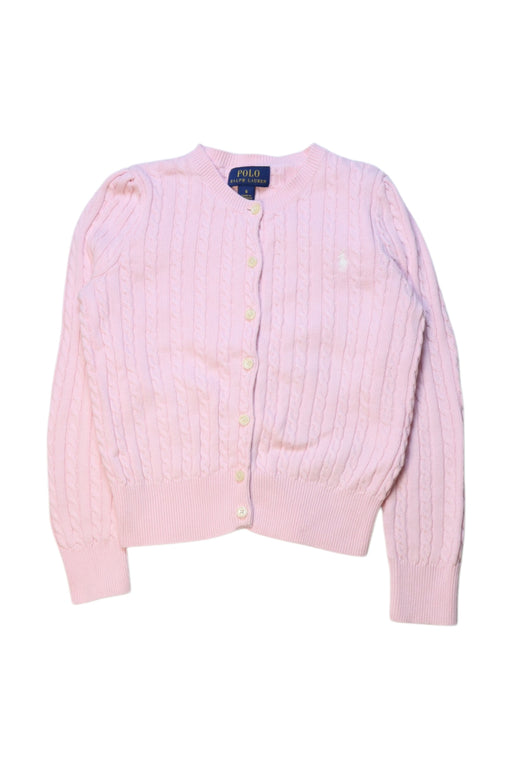 A Pink Cardigans from Polo Ralph Lauren in size 6T for girl. (Front View)