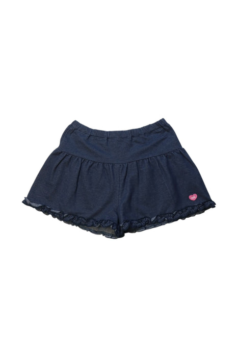 A Navy Shorts from Miki House in size 3T for girl. (Front View)