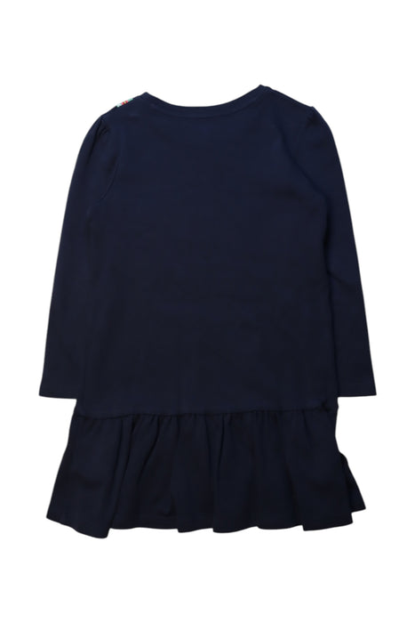 A Navy Long Sleeve Dresses from Little Marc Jacobs in size 6T for girl. (Back View)