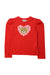 A Red Long Sleeve Tops from Moschino in size 6T for girl. (Front View)