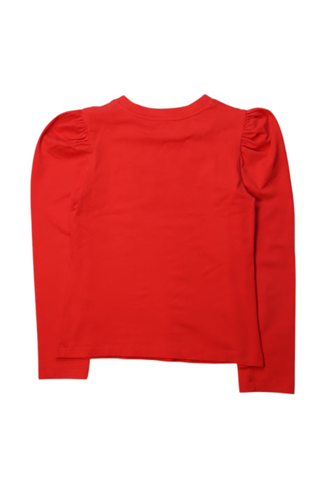 A Red Long Sleeve Tops from Moschino in size 6T for girl. (Back View)