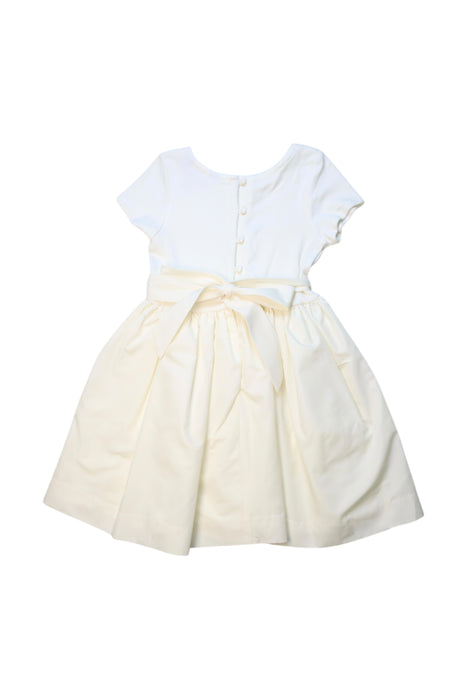 A Ivory Short Sleeve Dresses from Polo Ralph Lauren in size 4T for girl. (Back View)
