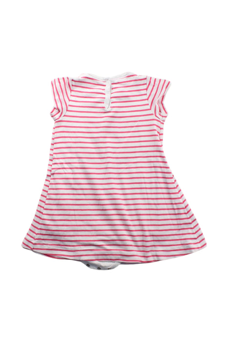 A Pink Short Sleeve Dresses from Petit Bateau in size 3T for girl. (Back View)