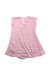 A Pink Short Sleeve Dresses from Petit Bateau in size 3T for girl. (Back View)