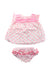 A Pink Shorts Sets from Sunuva in size 18-24M for girl. (Front View)