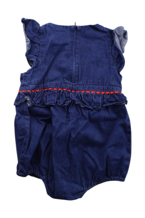 A Navy Sleeveless Rompers from Jacadi in size 3T for girl. (Back View)