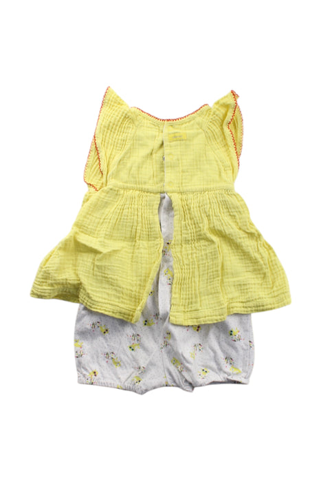 A Yellow Sleeveless Rompers from Catimini in size 12-18M for girl. (Back View)