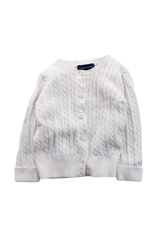 A White Cardigans from Ralph Lauren in size 6-12M for neutral. (Front View)